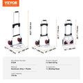 Folding Hand Truck 80kg Aluminum Portable Cart Convertible Dolly