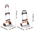 Folding Hand Truck, 140 kg Load Capacity, Aluminum Portable Cart, Convertible Hand Truck and Dolly with Telescoping Handle and PP+TPR Wheels, Ultra Lightweight Super Strong for Moving Warehouse