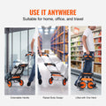 Folding Hand Truck 140kg Aluminum Portable Dolly Cart Telescoping