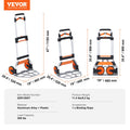 Folding Hand Truck 140kg Aluminum Portable Dolly Cart Telescoping
