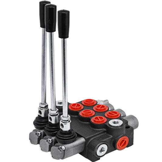 3 Spool 11GPM Hydraulic Directional Control Valve Double Acting