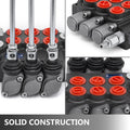 3 Spool 11GPM Hydraulic Directional Control Valve Double Acting