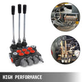 3 Spool 11GPM Hydraulic Directional Control Valve Double Acting