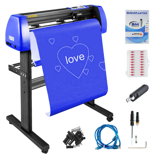 720mm Vinyl Cutter Plotter Machine 20 Blades LCD Black Software