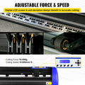 720mm Vinyl Cutter Plotter Machine 20 Blades LCD Black Software