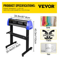 720mm Vinyl Cutter Plotter Machine 20 Blades LCD Black Software