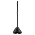 5ft Cast Iron Sign Post Holder Portable Wheels Black