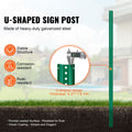 6FT U-Channel Sign Post, 4Pack Green Heavy Duty Steel Fixed Fence Post, Steel Fence U-Channel Sign for Garden, Courtyard, Farm or Traffic Intersection