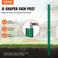 6FT U-Channel Fence Post 4Pack Green Heavy Duty Steel Fixed