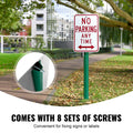 6FT U-Channel Fence Post 4Pack Green Heavy Duty Steel Fixed