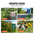 6FT U-Channel Fence Post 4Pack Green Heavy Duty Steel Fixed