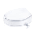 Raised Toilet Seat, 100 mm Height Raised, 136 kg Weight Capacity, Universal Toilet Seat Riser, Screw Rod Locking, with Toilet Seat, for Elderly, Handicap, Patient, Pregnant, Medical