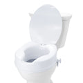 Raised Toilet Seat 100mm 136kg Capacity Screw Rod Locking Universal