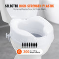 Raised Toilet Seat 100mm 136kg Capacity Screw Rod Locking Universal