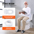 Raised Toilet Seat 100mm 136kg Capacity Screw Rod Locking Universal