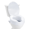 Raised Toilet Seat 100mm 136kg Capacity Screw Rod Locking Universal