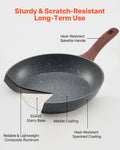 3 Piece Aluminium Frying Pan Set 250-325mm Nonstick Induction Gas