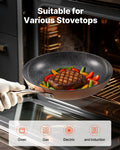 3pc Nonstick Frying Pan Set 200/270/300mm Ceramic Grey Induction