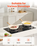 Aluminum Frying Pan Set 3pc 200 240 280mm Nonstick Ceramic