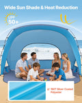 Beach Tent 6 Person UPF 50+ Sun Shelter Portable Canopy Carrying Bag
