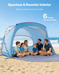 Beach Tent 6 Person UPF 50+ Sun Shelter Portable Canopy Carrying Bag