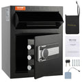 Cefito 1.7 Cub Depository Safe Drop Slot Electronic Lock Cash