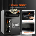 2.5 Cub Depository Safe, Deposit Safe with Drop Slot, Electronic Code Lock and 2 Emergency Keys, 20.27'' x 13.97'' x 13.97'' Business Drop Slot Safe for Cash, Mail in Home, Hotel, Office
