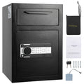 2.5 Cub Depository Safe, Deposit Safe with Drop Slot, Electronic Code Lock and 2 Emergency Keys, 20.27'' x 13.97'' x 13.97'' Business Drop Slot Safe for Cash, Mail in Home, Hotel, Office