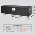 Heavy Duty Aluminium Truck Bed Tool Box 990x330x254mm Black