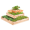 Wooden Raised Garden Bed 113x113x51cm Planter Box Flower Veggie