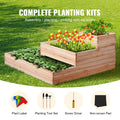 Wooden Raised Garden Bed 113x113x51cm Planter Box Flower Veggie