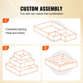 Wooden Raised Garden Bed 113x113x51cm Planter Box Flower Veggie