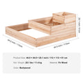 Wooden Raised Garden Bed 113x113x51cm Planter Box Flower Veggie