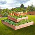 Wooden Raised Garden Bed 113x113x51cm Planter Box Flower Veggie