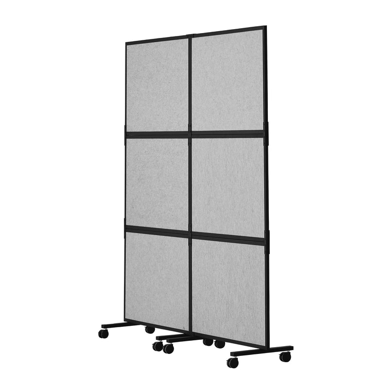 Acoustic Room Divider 2 Pack Light Gray Privacy Panel Screen