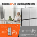 Acoustic Room Divider 2 Pack Light Gray Privacy Panel Screen