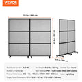 Acoustic Room Divider 2 Pack Light Gray Privacy Panel Screen