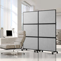 Acoustic Room Divider 2 Pack Light Gray Privacy Panel Screen