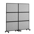 Acoustic Room Divider 2 Pack Light Gray Privacy Panel Screen