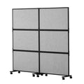 Acoustic Room Divider 2 Pack Light Gray Privacy Panel Screen