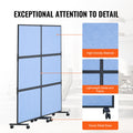 Acoustic Room Divider Panel 2 Pack Indigo Blue Privacy Screen