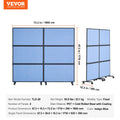 Acoustic Room Divider Panel 2 Pack Indigo Blue Privacy Screen