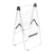 2-Tier Foldable Clothes Drying Rack with Sock Clips & 21 Drying Rods White