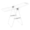 VEVOR 2-Tier Clothes Drying Rack 21 Rods Sock Clips Foldable White