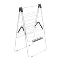 VEVOR 2-Tier Clothes Drying Rack 21 Rods Sock Clips Foldable White