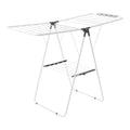 VEVOR 2-Tier Clothes Drying Rack 21 Rods Sock Clips Foldable White