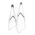 2-Tier Foldable Clothes Drying Rack 31 Rods Sock Clips White