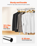 Telescopic Clothes Drying Rack 2-Tier 30 Holes Windproof Shoe Hooks