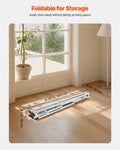 Telescopic Clothes Drying Rack 2-Tier 30 Holes Windproof Shoe Hooks