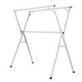 Telescopic Clothes Drying Rack 2-Tier 30 Holes Windproof Shoe Hooks